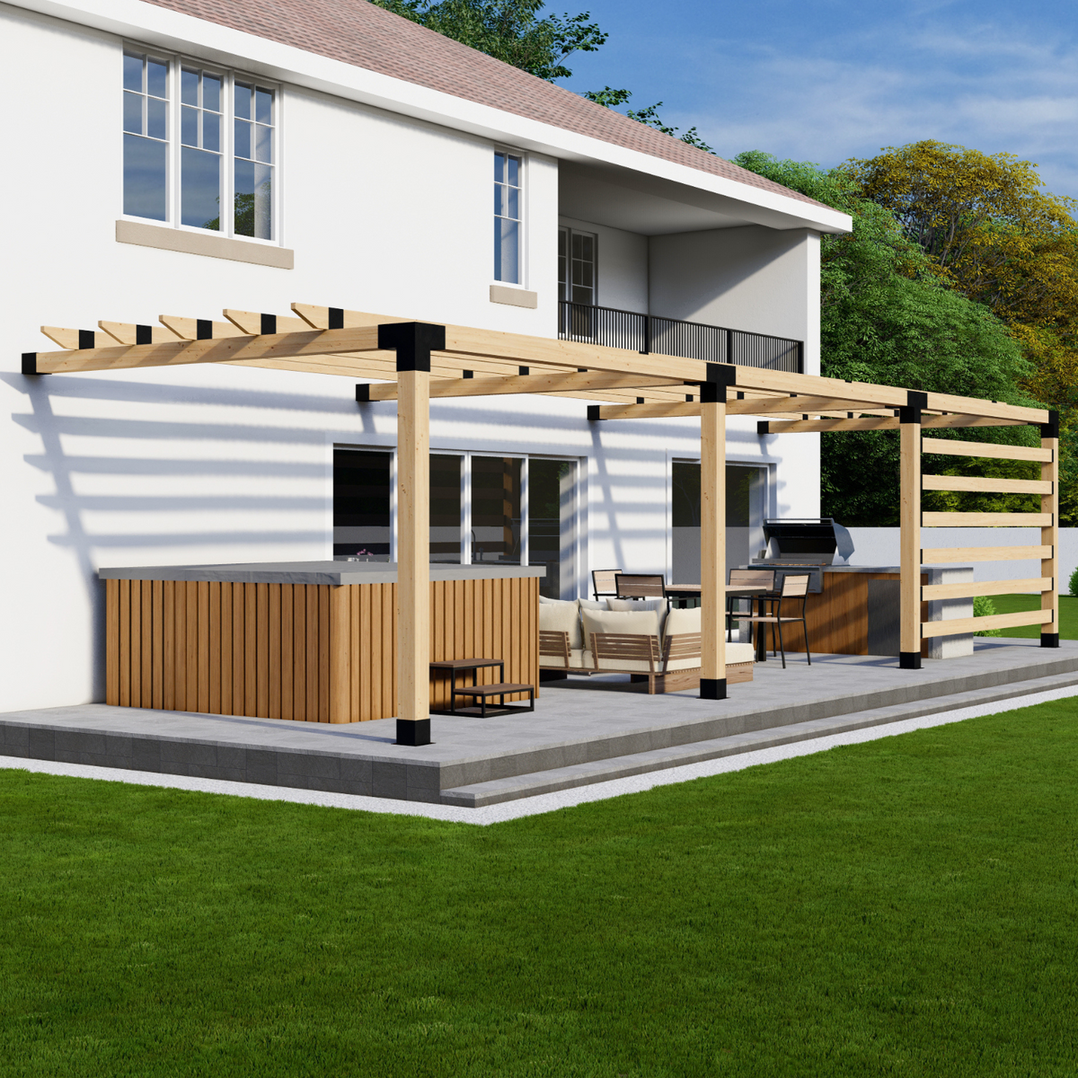 Kit pour pergola DIY au-dessus d’un spa ou d’une terrasse