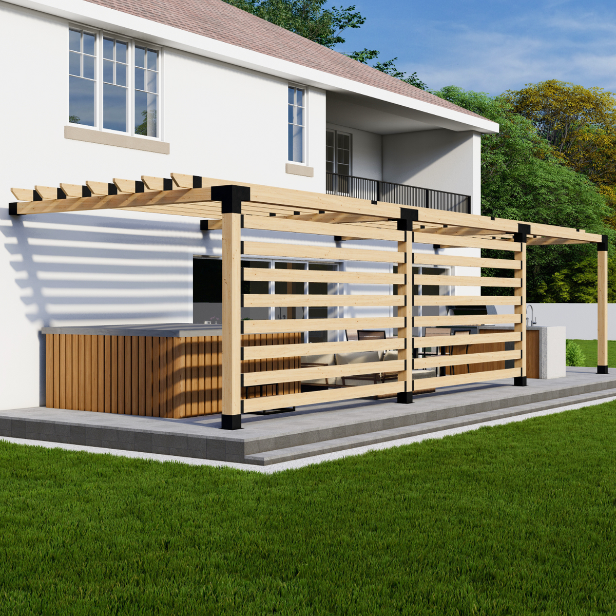 Kit de supports décoratifs pour pergola