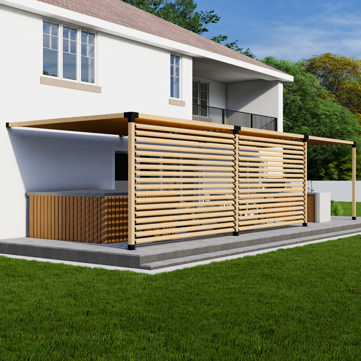 Kit de supports métalliques pour pergola