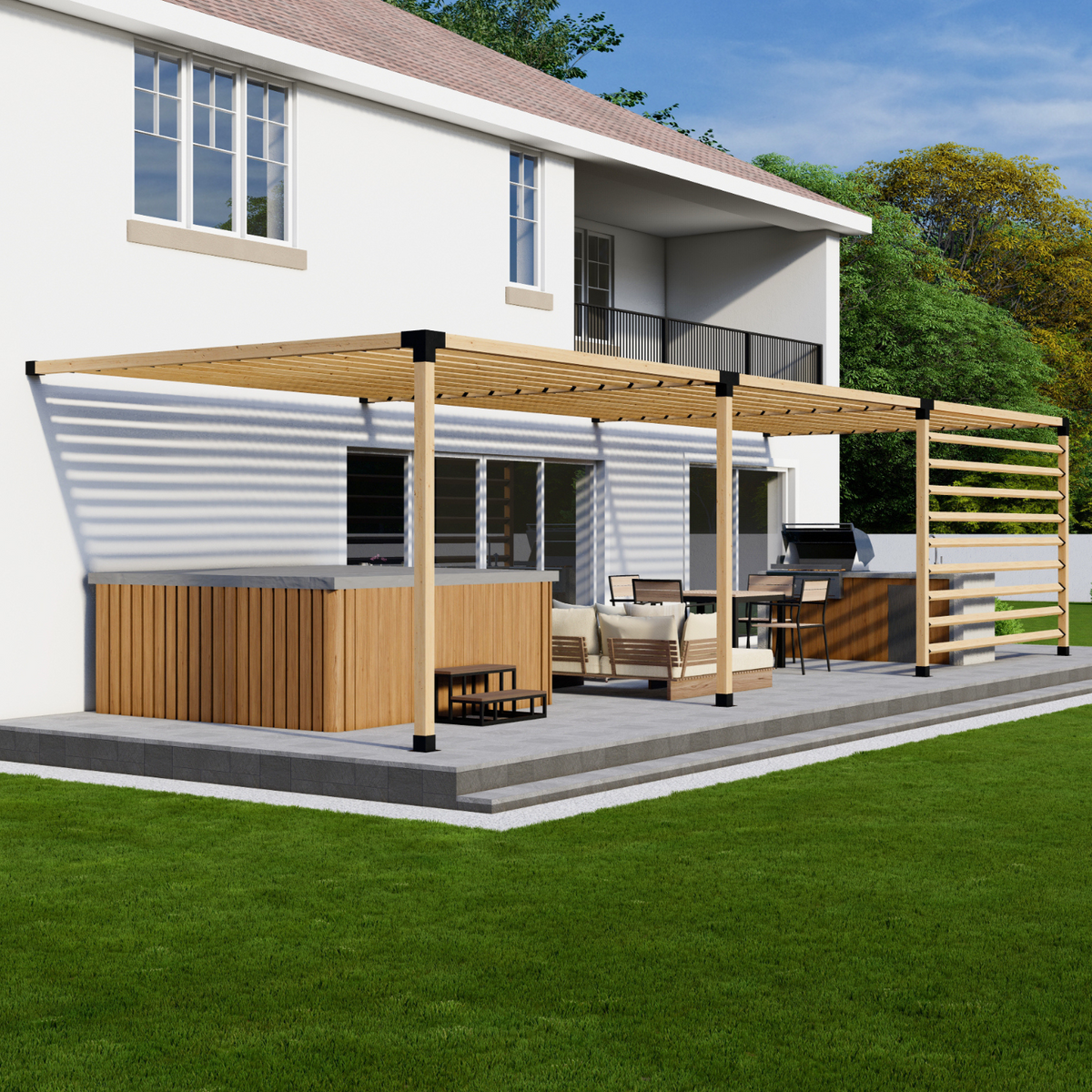 Kit de supports pour pergola DIY simple en bois