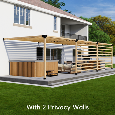 Kit pour pergola avec toit adossée à la maison