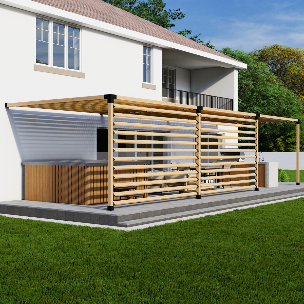 Kit de pergola pour jardin arrière