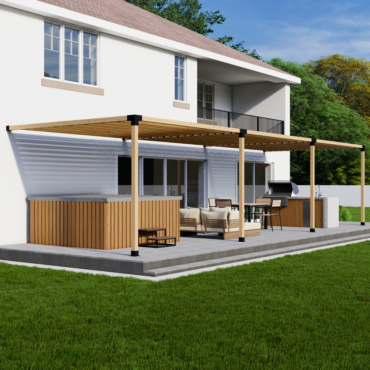 Kit de pergola (supports en acier et quincaillerie)