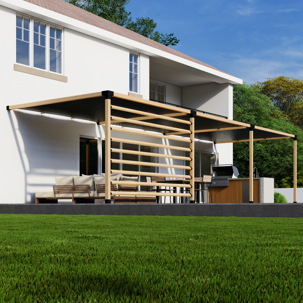 Kit simple de pergola pour terrasse