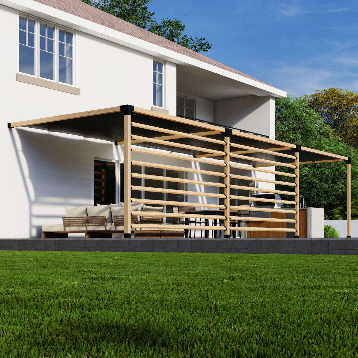 Kit de pergola pour porche arrière ou avant