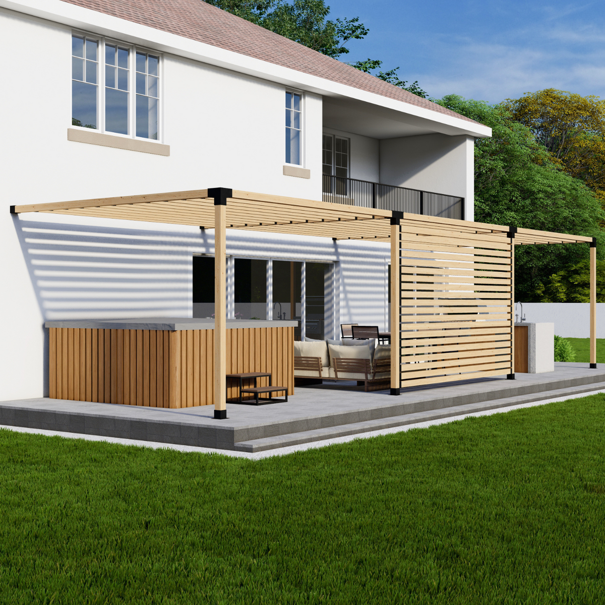 Kit DIY de pergola adossée