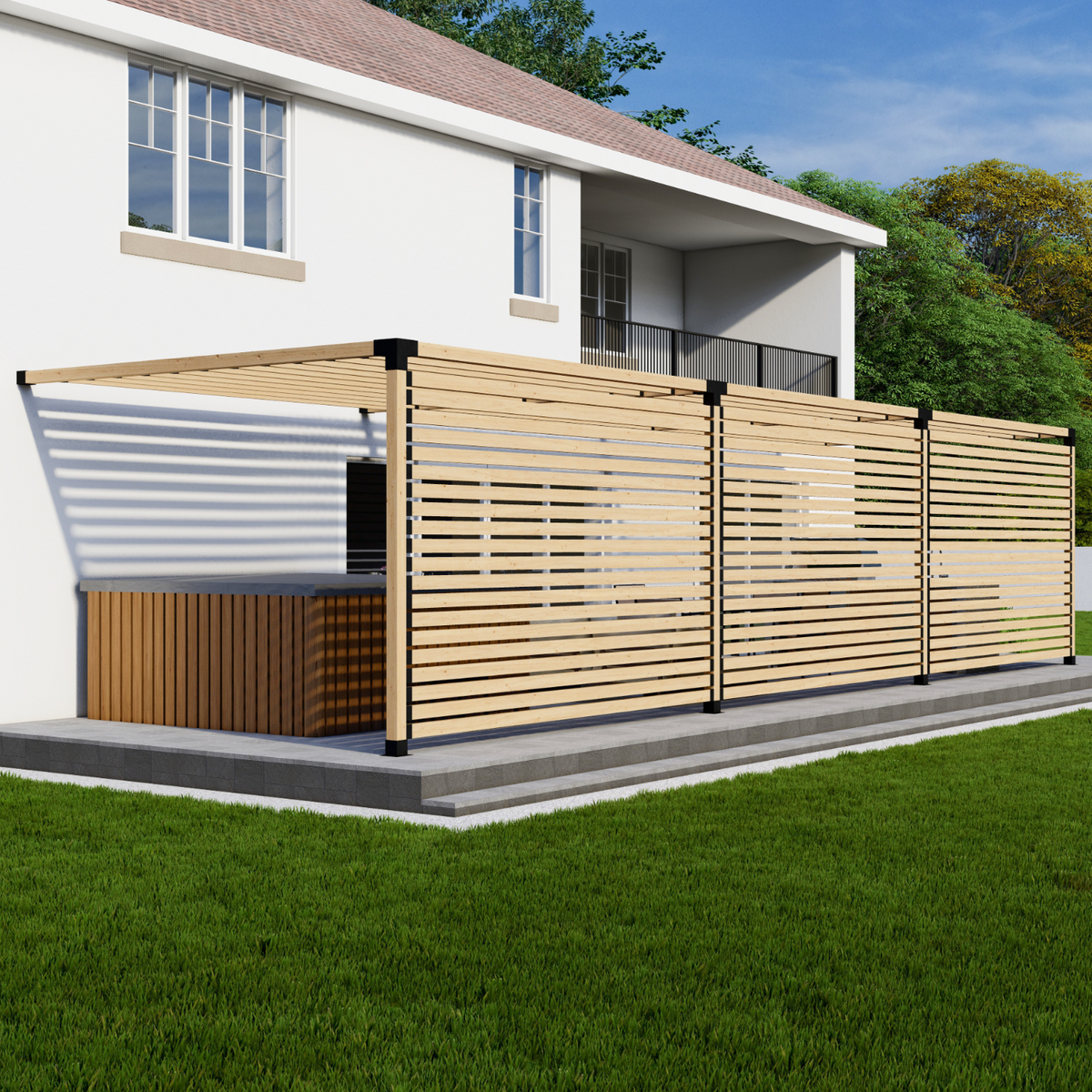 Kit de pergola d’intimité pour spa ou terrasse