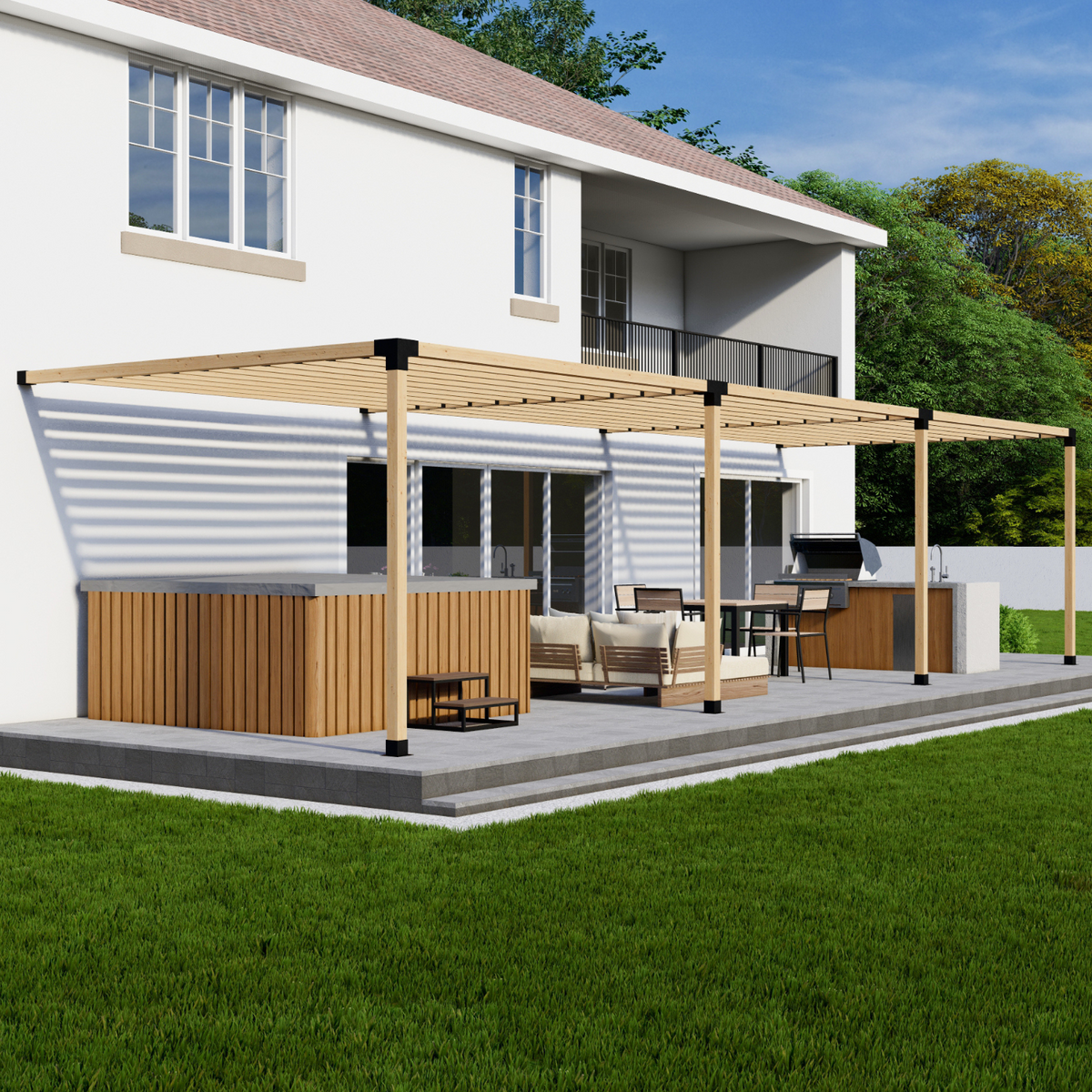 Kit de pergola d’ombrage extérieure – Pour pergola de toute taille