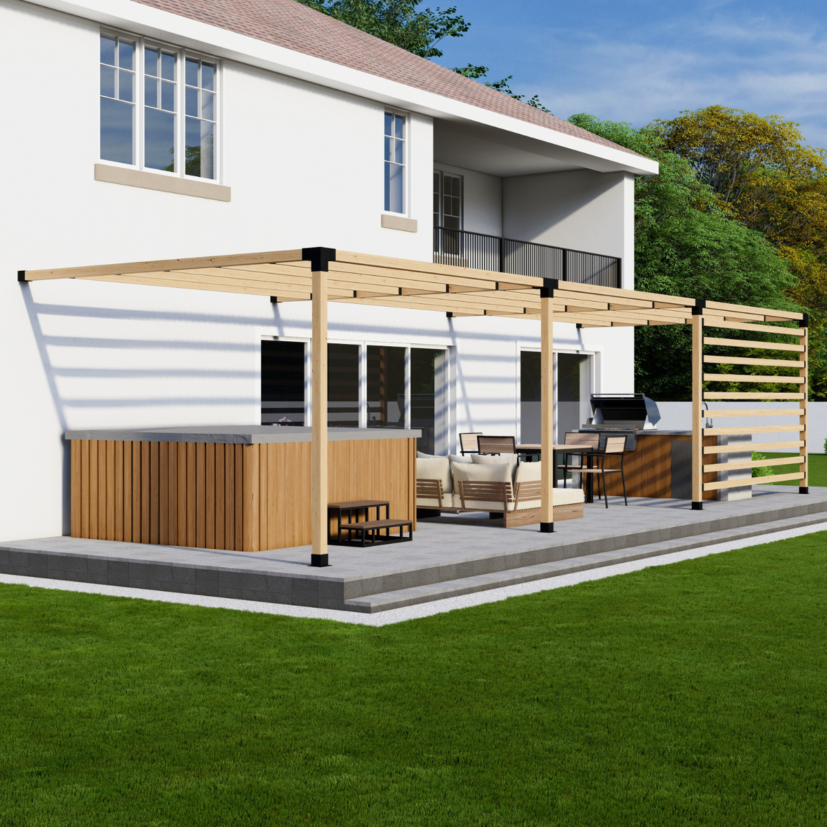 Kit de pergola moderne simple – Pour pergola de toute taille