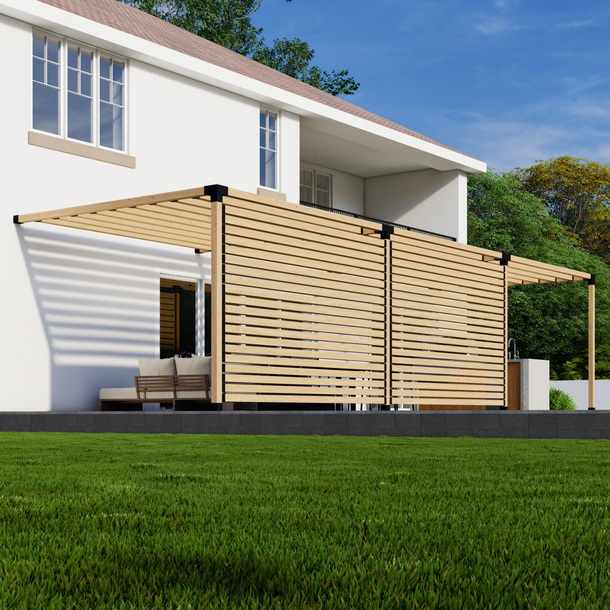 Kit de supports 4x4 pour pergola de jardin