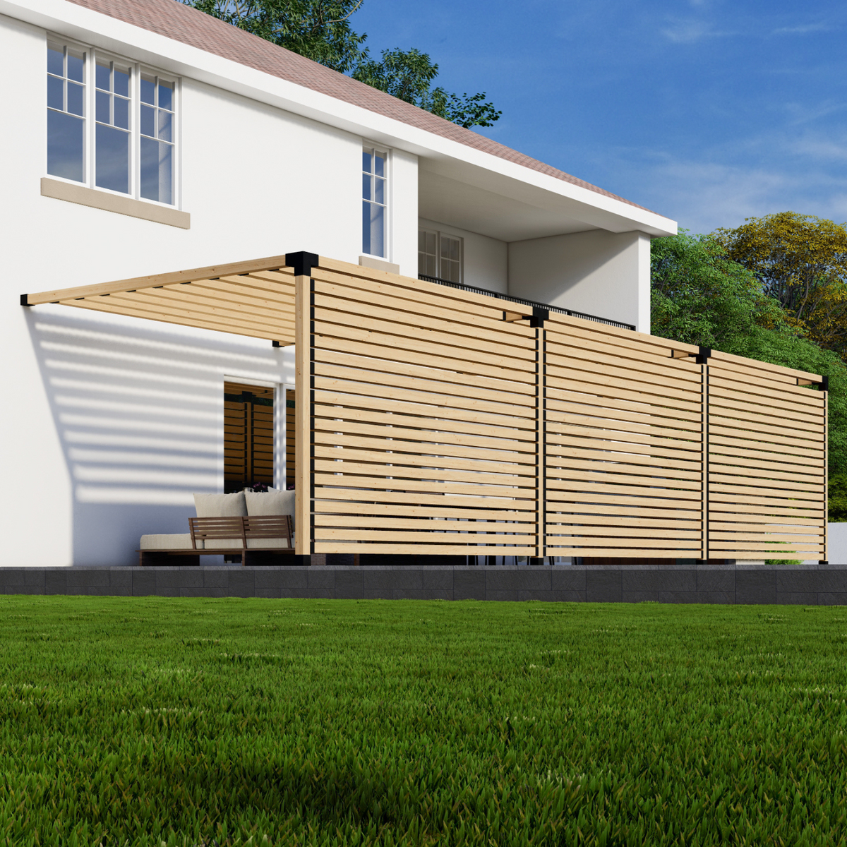 Kit pour pergola sur terrasse arrière