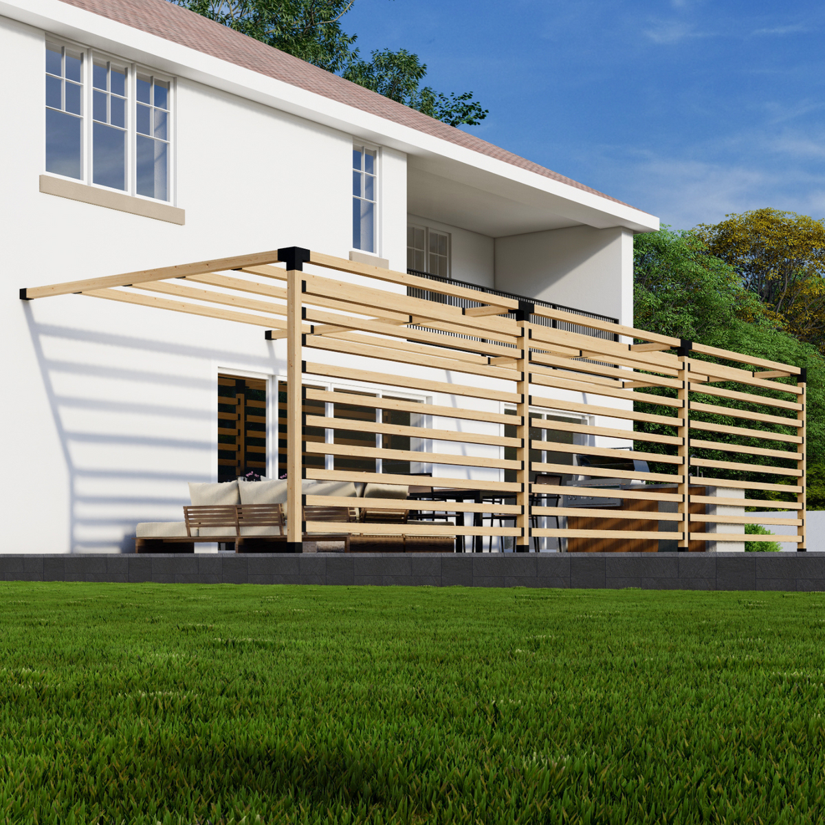 Kit DIY de pergola pour barbecue ou terrasse
