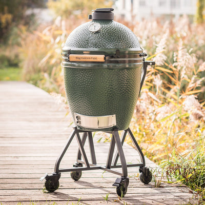 Large Big Green Egg + ensemble intEGGrated Nest