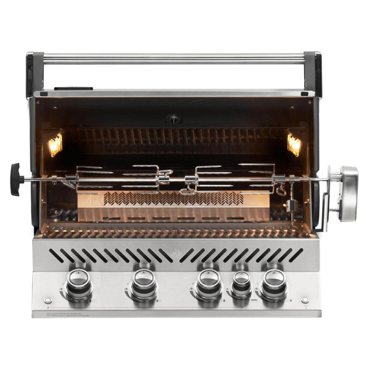 Napoleon Built-In Prestige PRO 500 RB – Barbecue encastrable 5 brûleurs avec brûleur infrarouge arrière, acier inoxydable