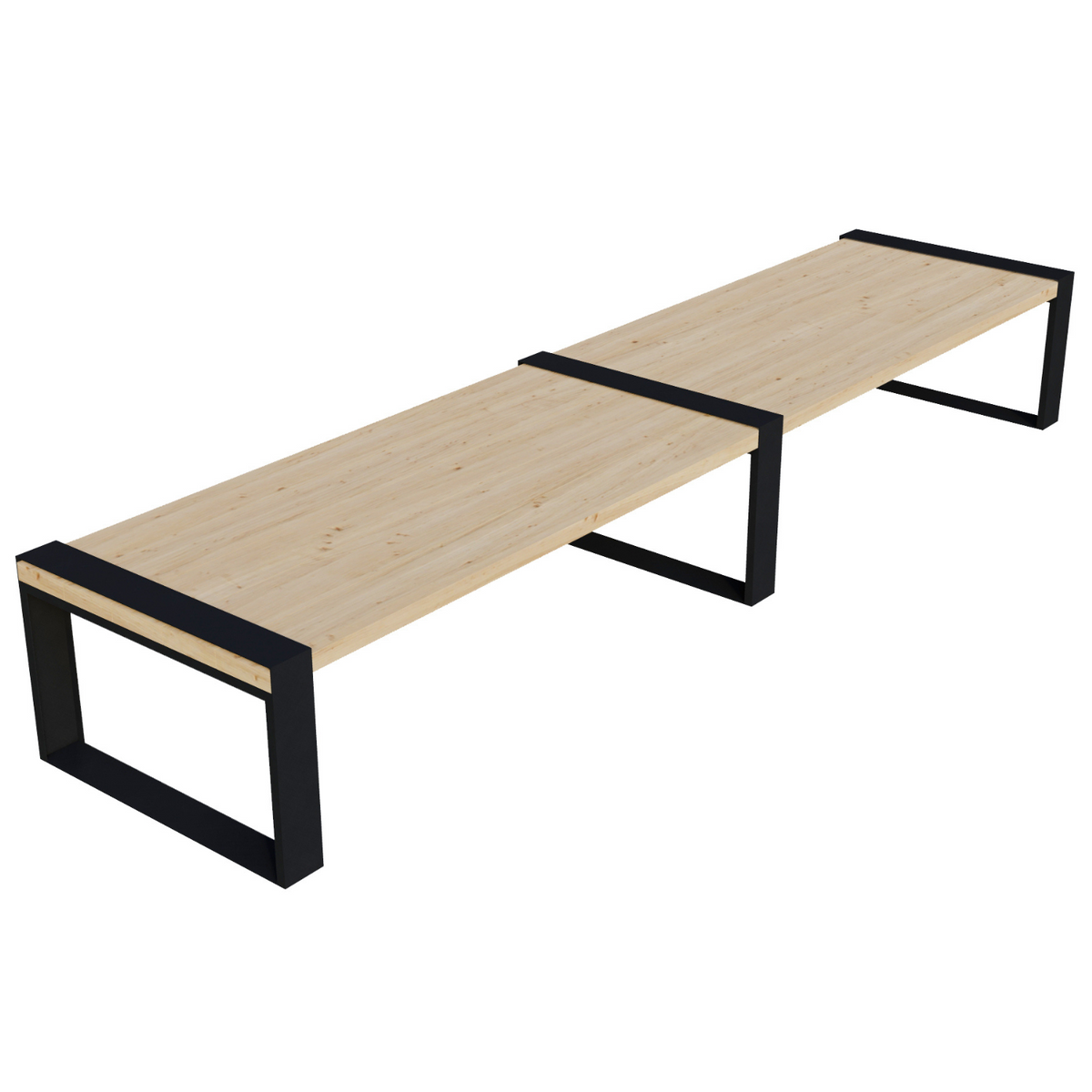 Kit DIY de table de pique-nique basse (jusqu’à 12 ft de long) – Supports pour lattes en bois 2x6