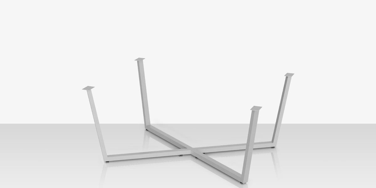 Piètement contemporain de table à manger, style Flat X 96