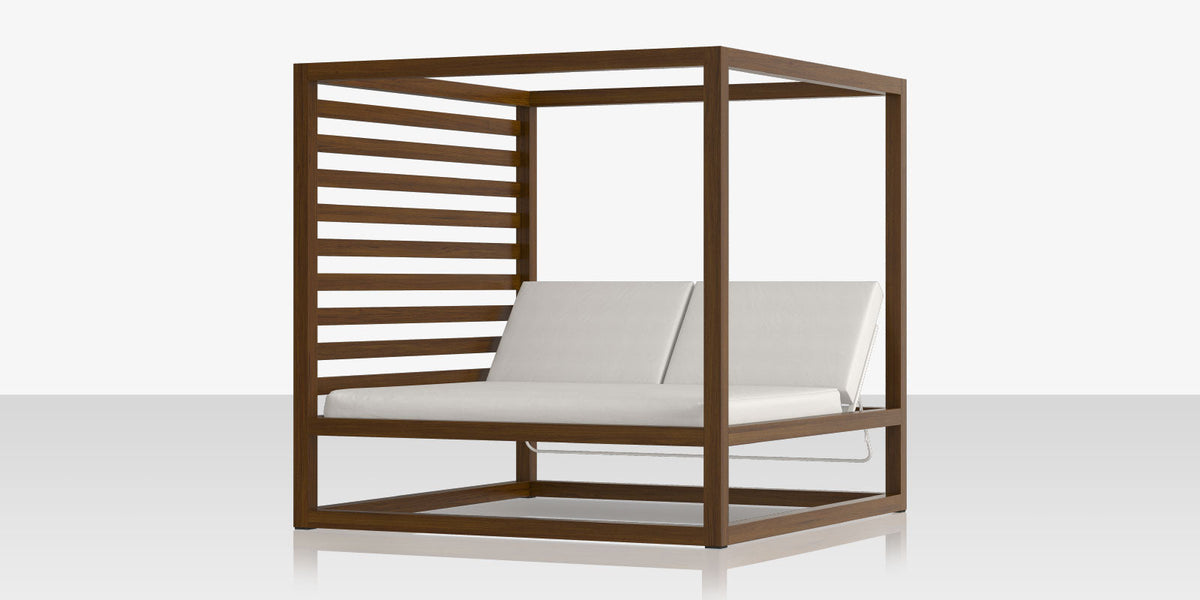 Breeze Cabana 15' – Option : lattes en aluminium aspect bois, côté gauche