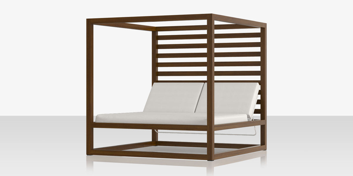 Breeze Cabana 15' – Option : lattes en aluminium aspect bois, arrière