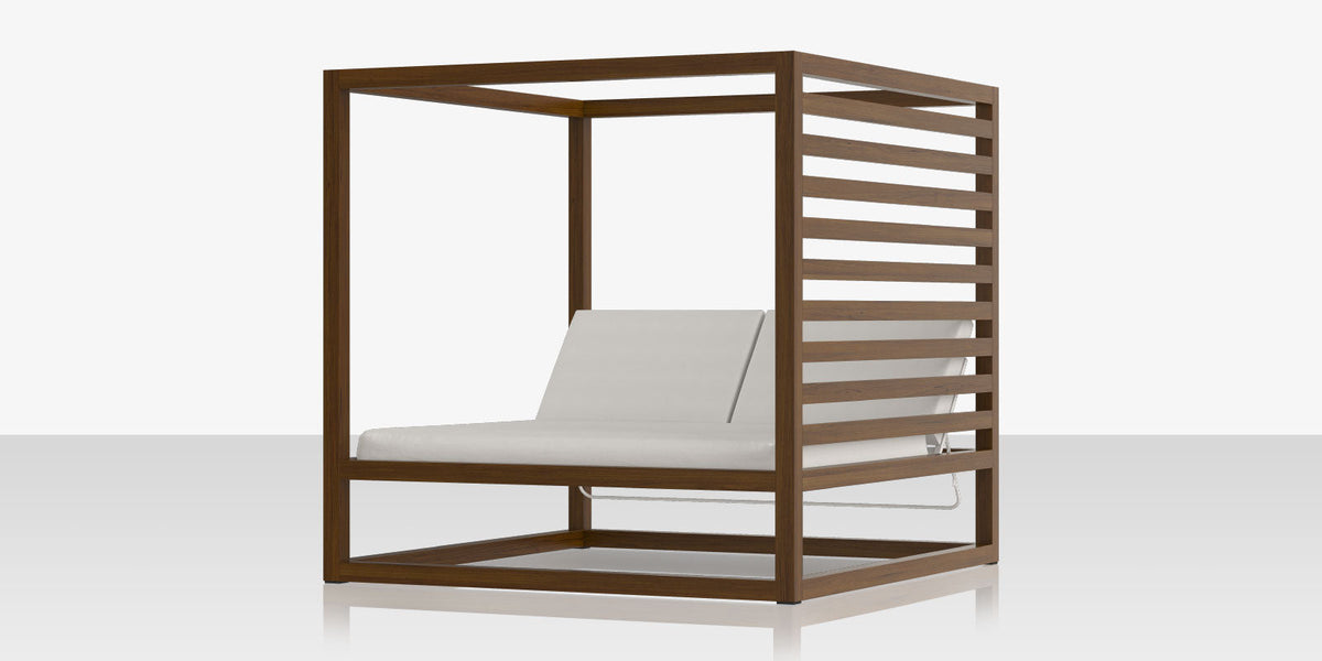 Breeze Cabana 15' – Option : lattes en aluminium aspect bois, côté droit