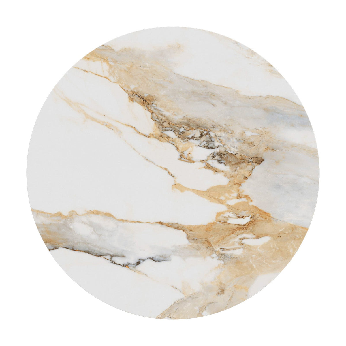 Oliver 30" – Plateau de table à manger rond sans rebord en porcelaine