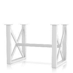 Piètement contemporain carré de table à manger, style X