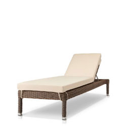 Lucaya – Chaise longue sans accoudoirs, California Sand, coussin Standard Off-White