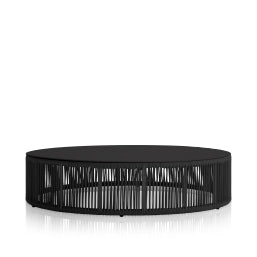 Skye – Table basse ronde, corde noire