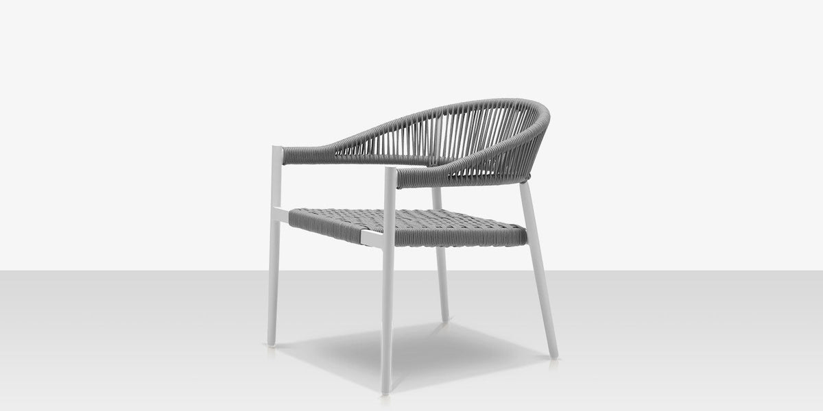 Skye – Fauteuil club, Tex White avec Durarope Gray
