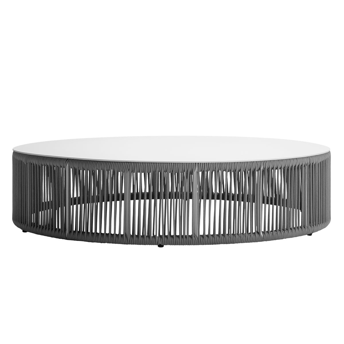 Skye – Table basse ronde, corde grise