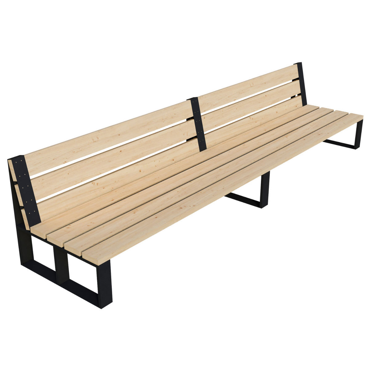 Kit DIY de canapé extérieur (jusqu’à 12 ft de long) – Supports pour lattes en bois 2x6