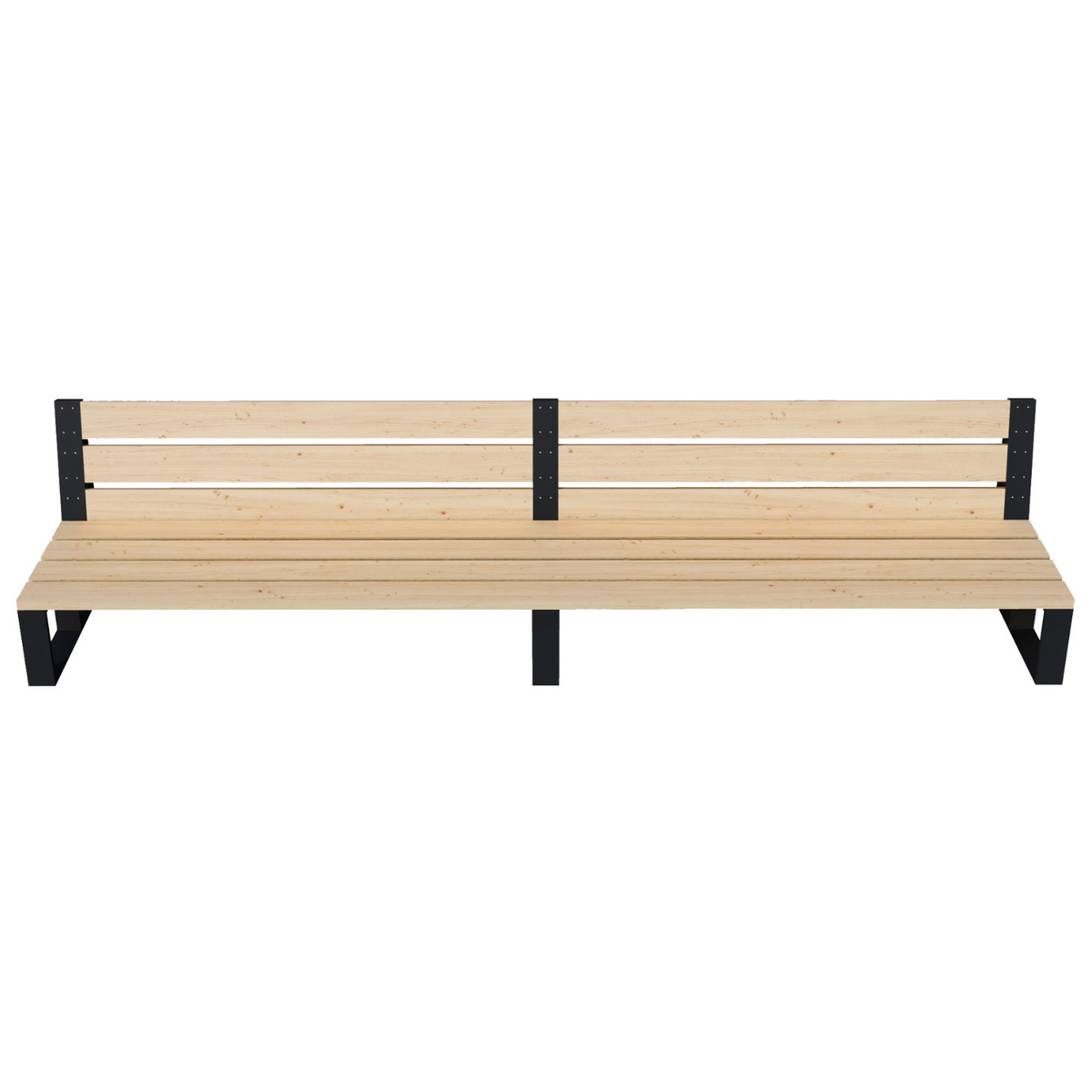 Kit DIY de canapé extérieur (jusqu’à 12 ft de long) – Supports pour lattes en bois 2x6