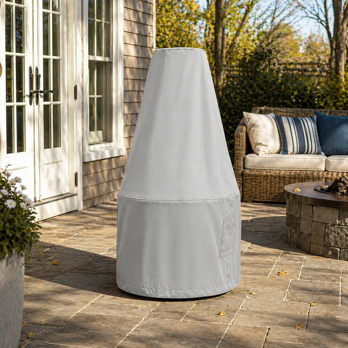 Custom Antique Bronze Chiminea Cover - ZIPCovers