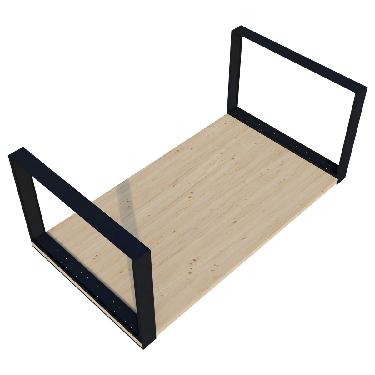 Kit DIY de table de terrasse extérieure (jusqu’à 6 ft de long) – Supports pour lattes en bois 2x6
