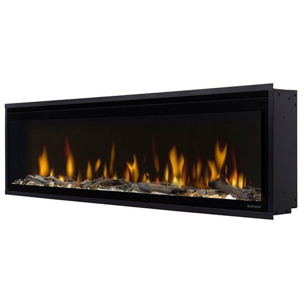 Dimplex Ignite Evolve 60" – Cheminée électrique linéaire encastrable avec verre Tumbled et bois flotté réaliste – EVOLVE60