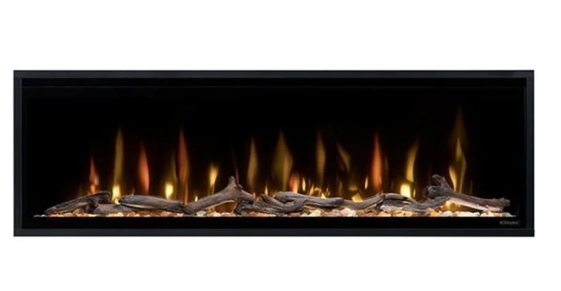 Dimplex Ignite Evolve 50" – Cheminée électrique linéaire encastrable avec verre Tumbled et bois flotté réaliste – EVOLVE50