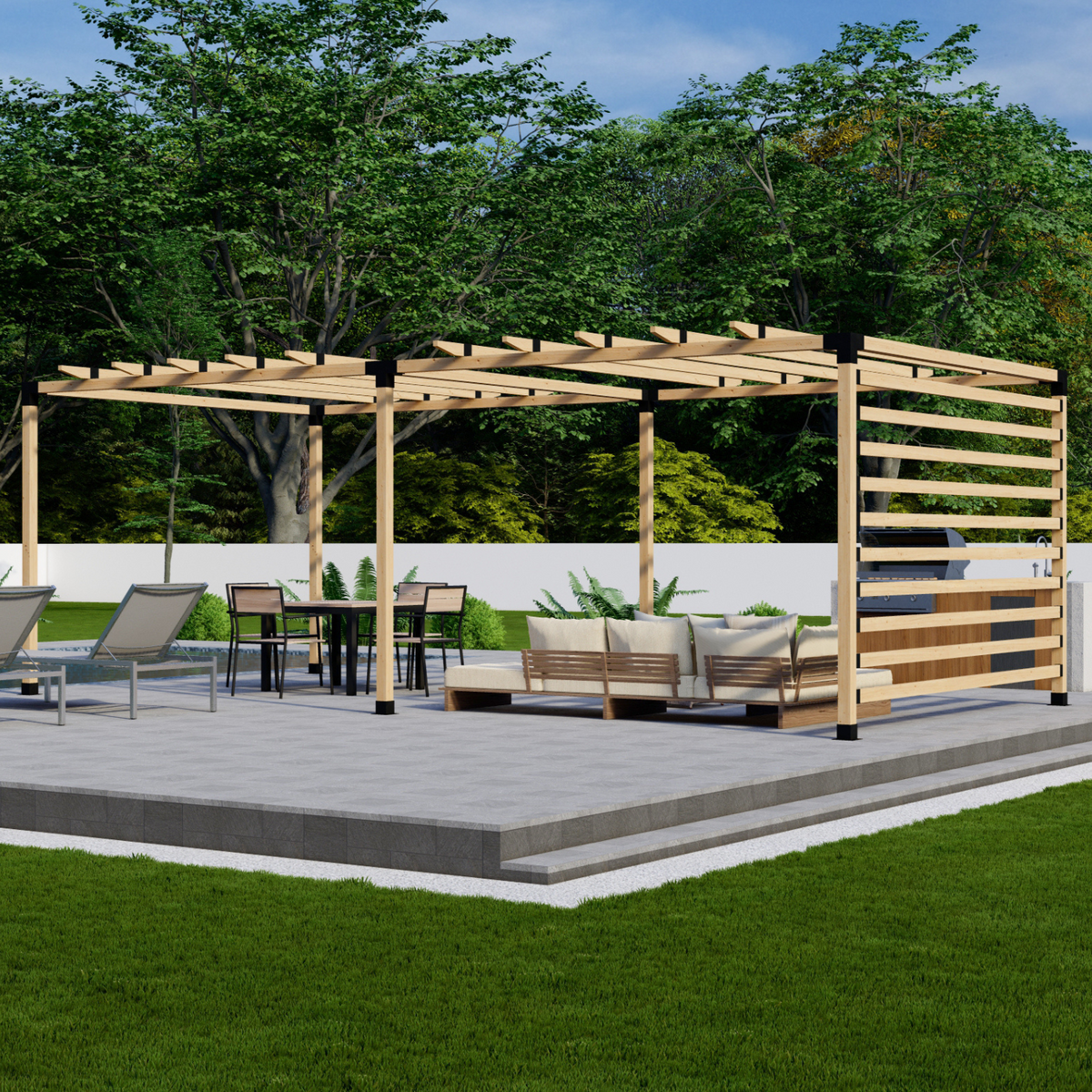 Kit de supports 4x4 pour pergola