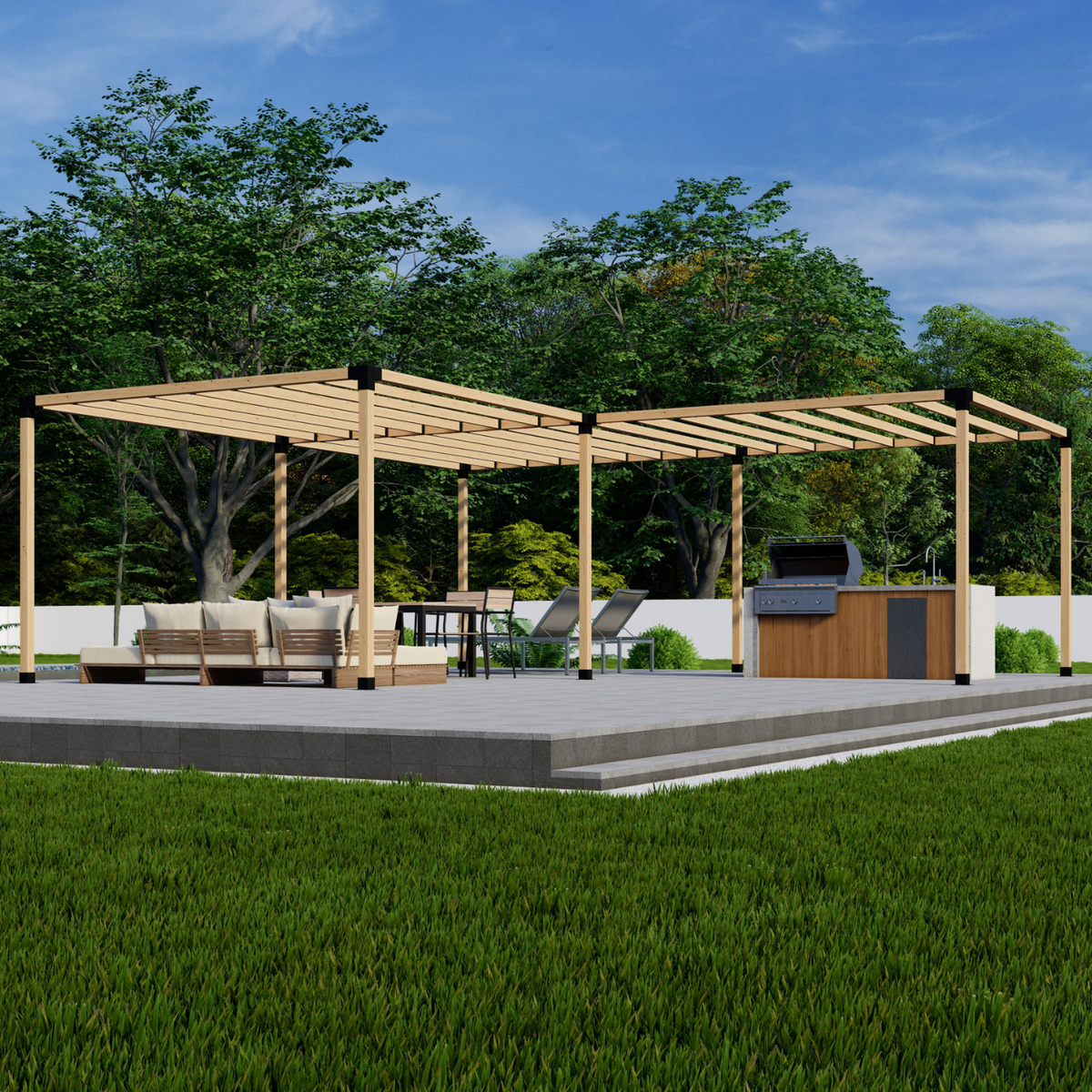 Kit de pergola en L