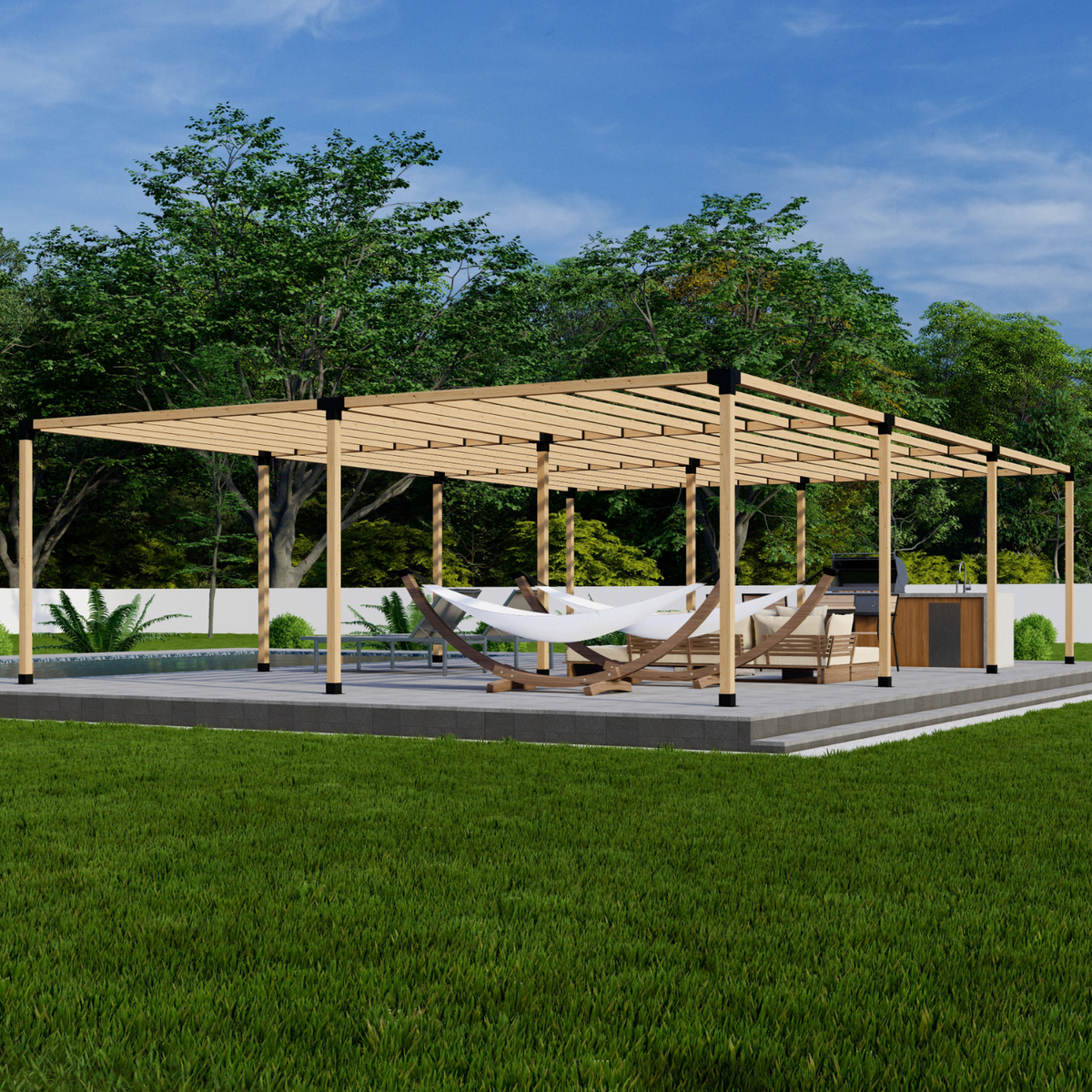Kit de très grande pergola – Pour pergola à 6 modules jusqu’à 36' x 24'