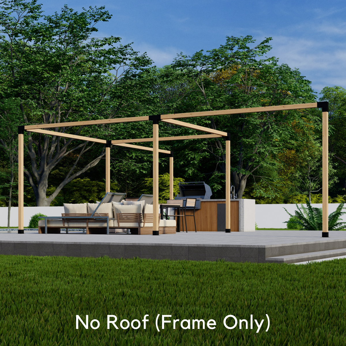 Kit DIY pour grande pergola triangulaire
