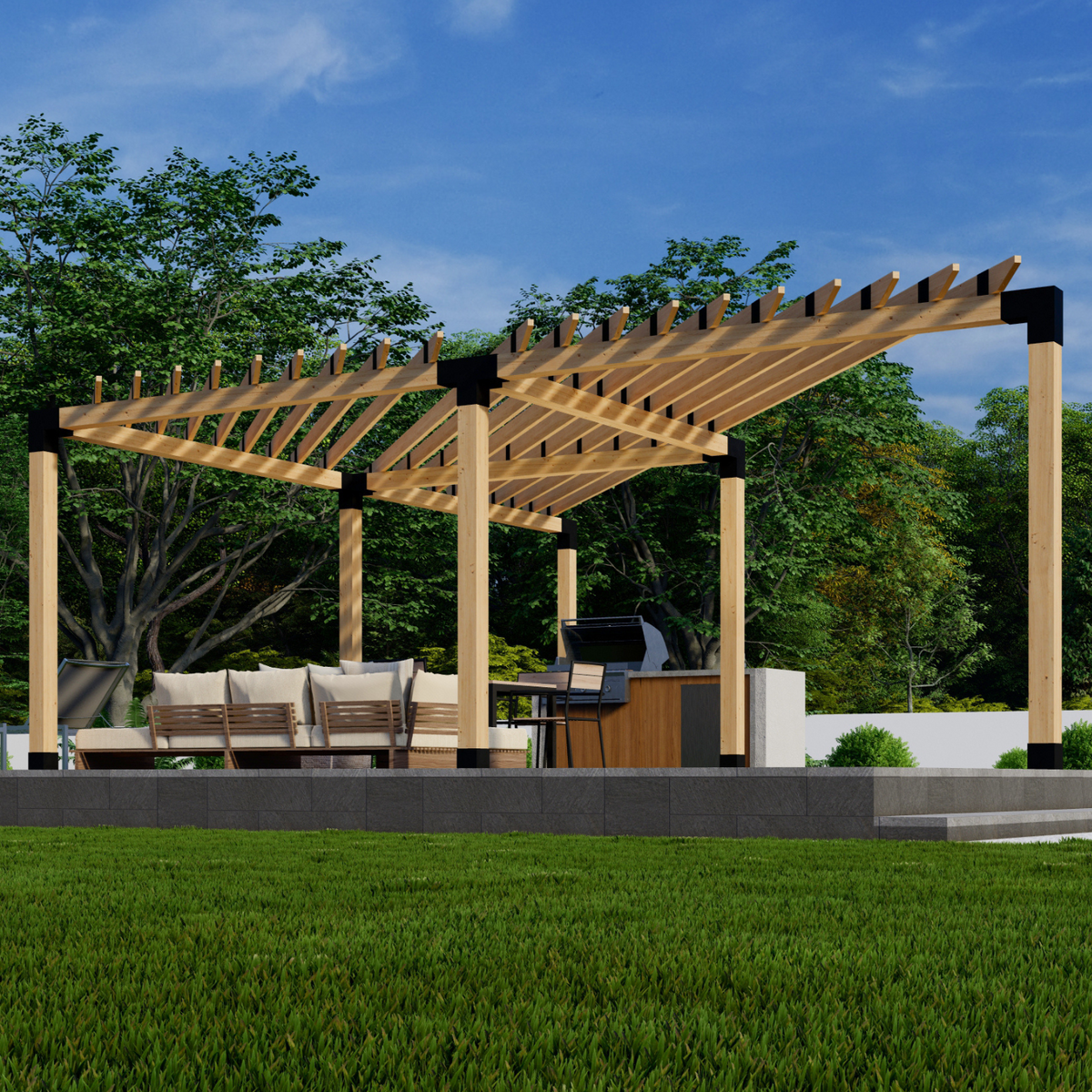 Kit DIY de pergola d’angle