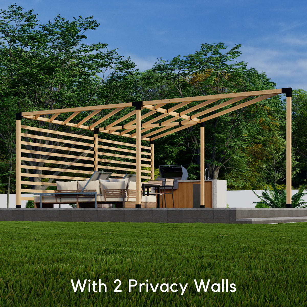 Kit de supports pour pergola triangulaire