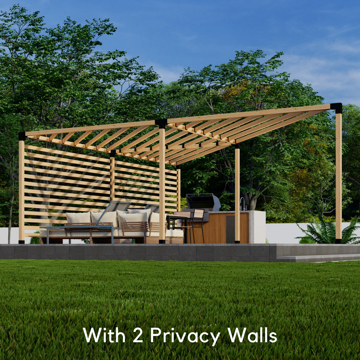 Kit de pergola d’angle triangulaire