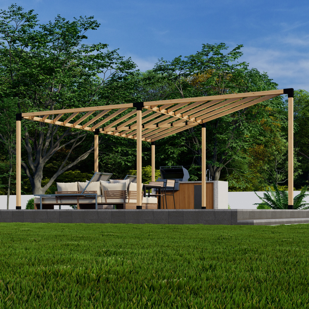 Kit de pergola d’angle triangulaire