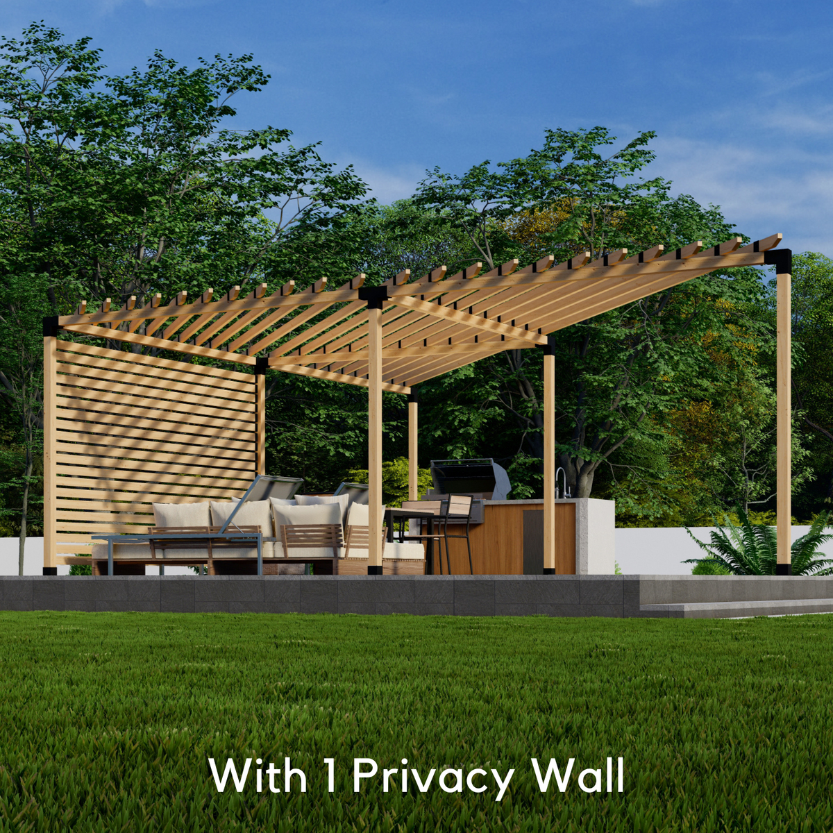 Kit de pergola triangulaire à 3 côtés