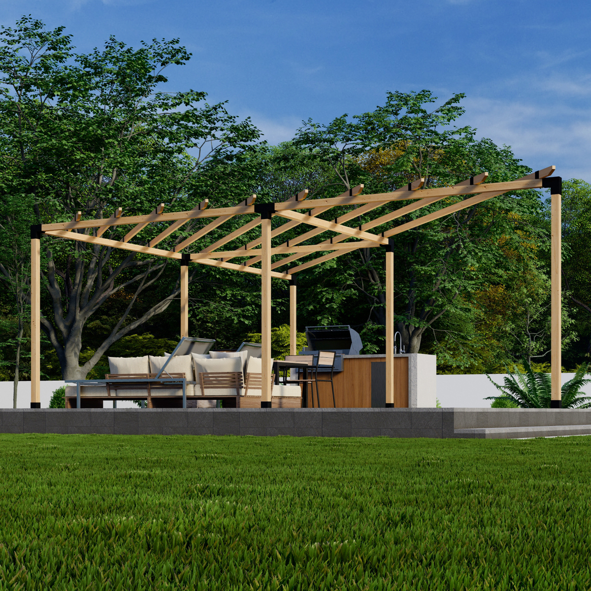Kit de pergola triangulaire de jardin