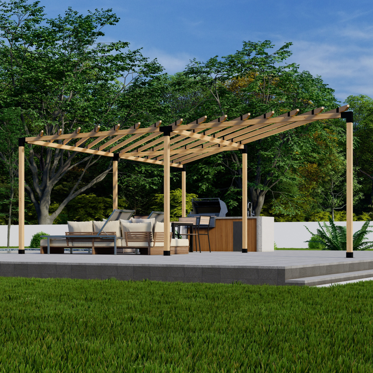 Kit de supports pour pergola triangulaire en bois