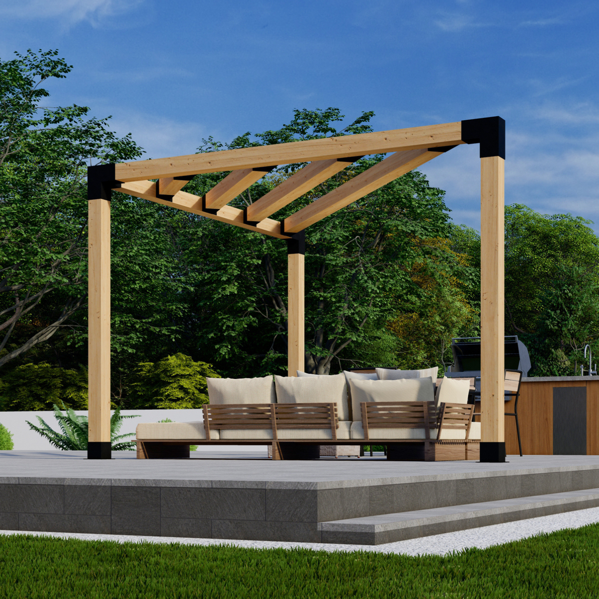 Kit de pergola d’angle