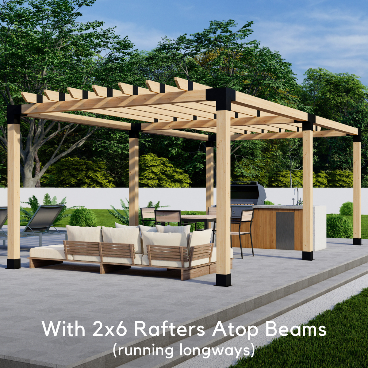 Pergola autoportante 15' x 10' avec toit
