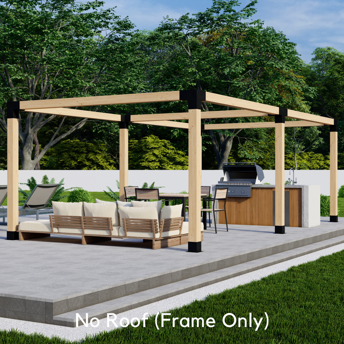 Pergola autoportante 15' x 10' avec toit