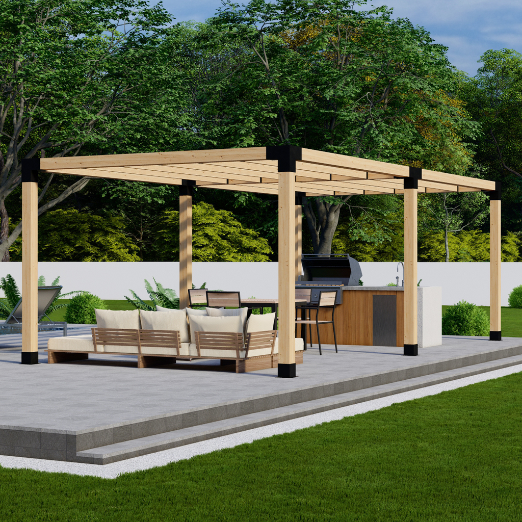 Kit de pergola moderne à lattes